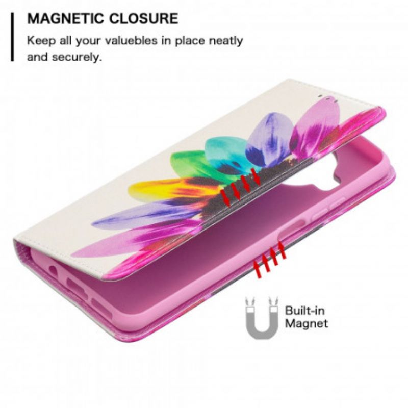 Cover Xiaomi Mi 10T Lite / Redmi Note 9 Pro 5G Flip Cover Akvarelblomst