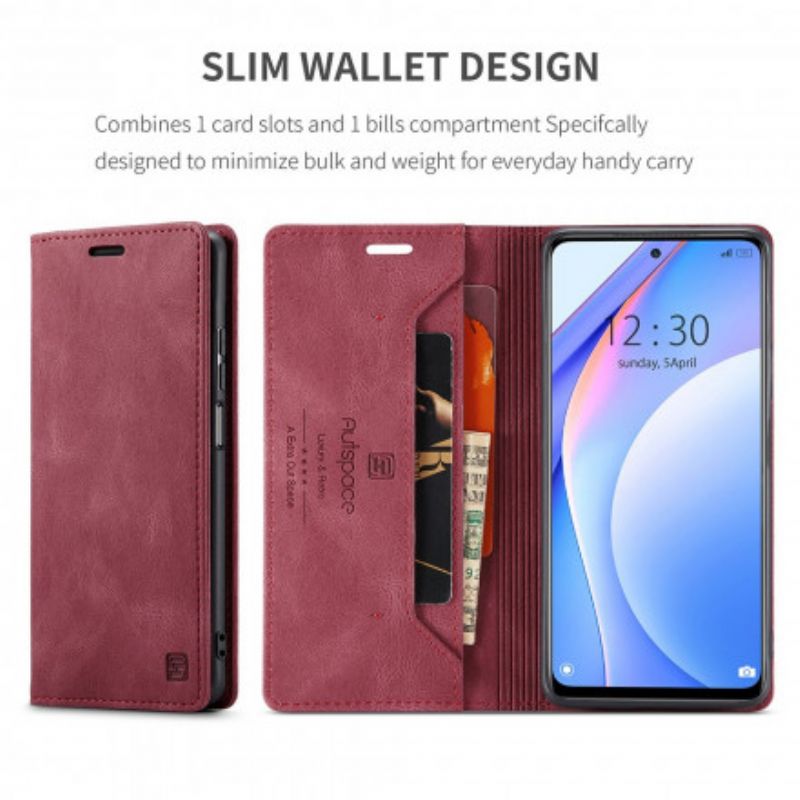 Cover Xiaomi Mi 10T Lite / Redmi Note 9 Pro 5G Flip Cover Autspace Rfid-serien