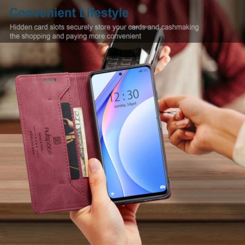 Cover Xiaomi Mi 10T Lite / Redmi Note 9 Pro 5G Flip Cover Autspace Rfid-serien