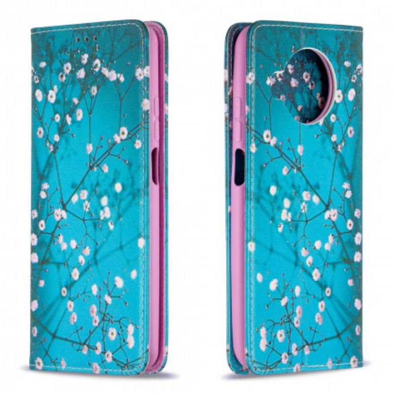 Cover Xiaomi Mi 10T Lite / Redmi Note 9 Pro 5G Flip Cover Blomstrende Grene