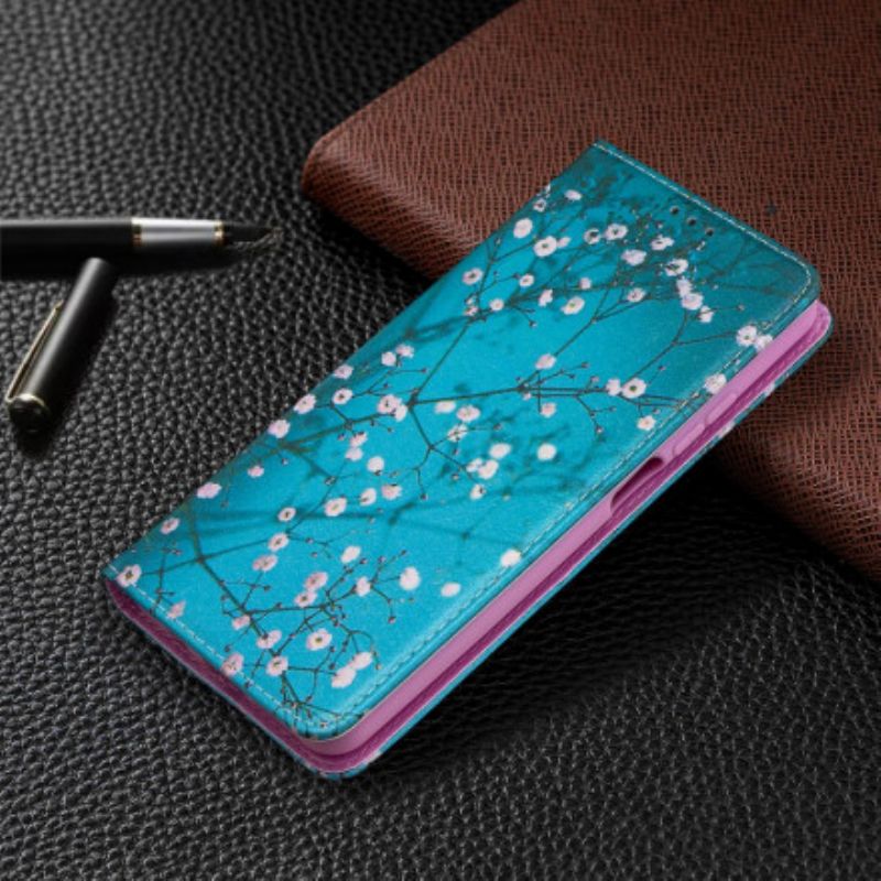 Cover Xiaomi Mi 10T Lite / Redmi Note 9 Pro 5G Flip Cover Blomstrende Grene