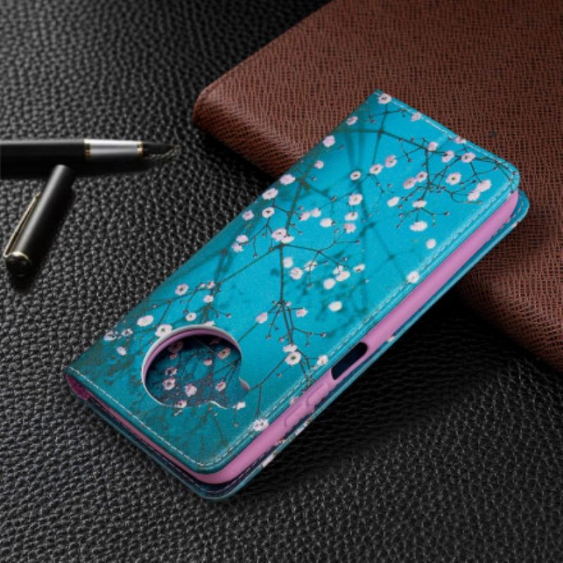 Cover Xiaomi Mi 10T Lite / Redmi Note 9 Pro 5G Flip Cover Blomstrende Grene