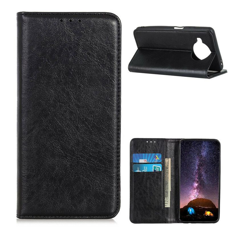 Cover Xiaomi Mi 10T Lite / Redmi Note 9 Pro 5G Flip Cover Tekstureret Splitlæder