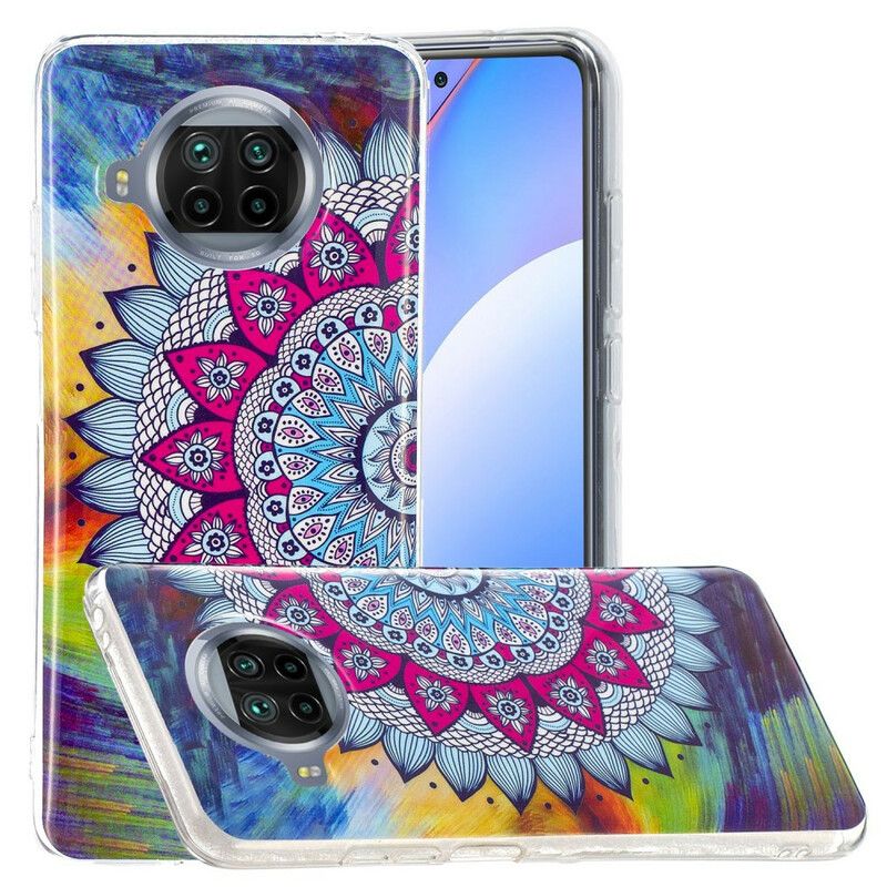 Cover Xiaomi Mi 10T Lite / Redmi Note 9 Pro 5G Fluorescerende Farverig Mandala