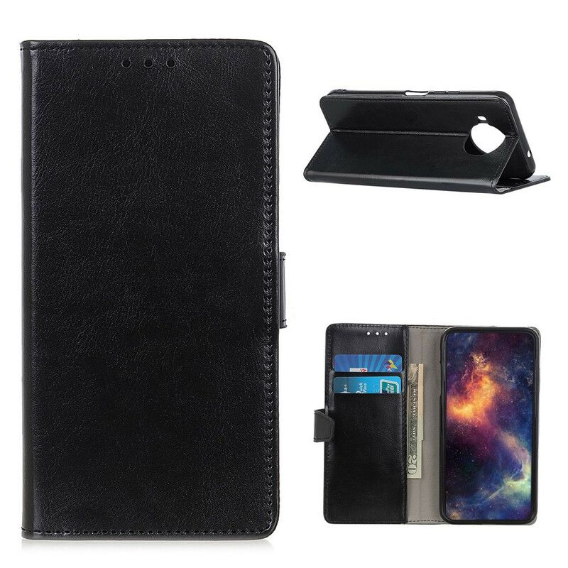 Flip Cover Xiaomi Mi 10T Lite / Redmi Note 9 Pro 5G Blankt Lædereffekt