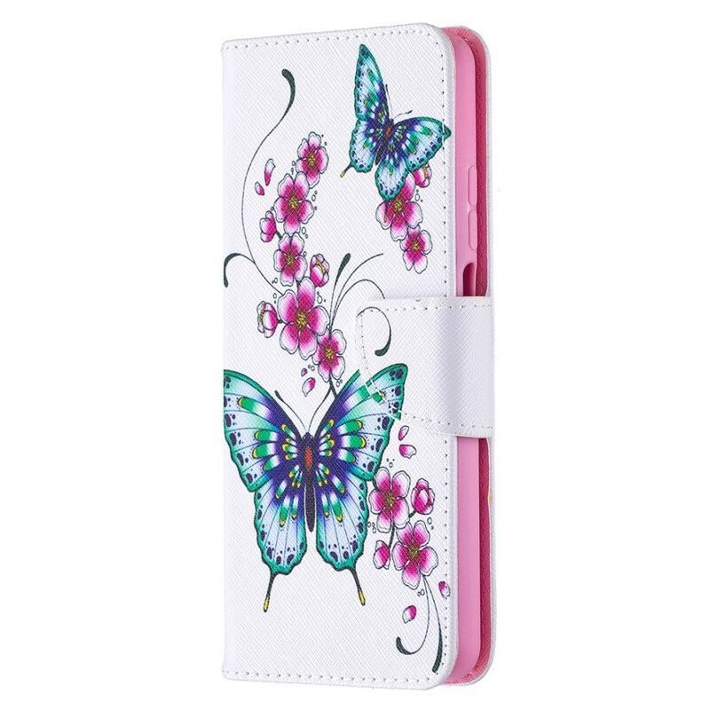 Flip Cover Xiaomi Mi 10T Lite / Redmi Note 9 Pro 5G Flyvende Sommerfugle