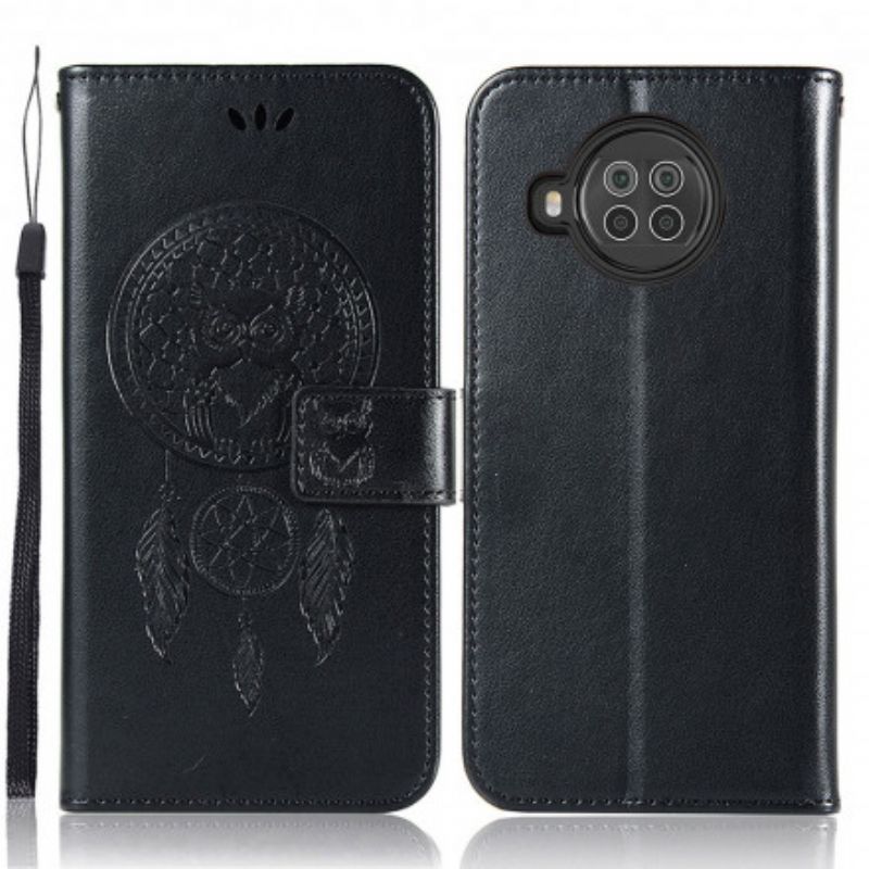 Flip Cover Xiaomi Mi 10T Lite / Redmi Note 9 Pro 5G Lædereffekt Drømmefanger Ugle