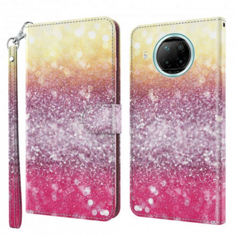 Flip Cover Xiaomi Mi 10T Lite / Redmi Note 9 Pro 5G Light Spot Magenta Glitter