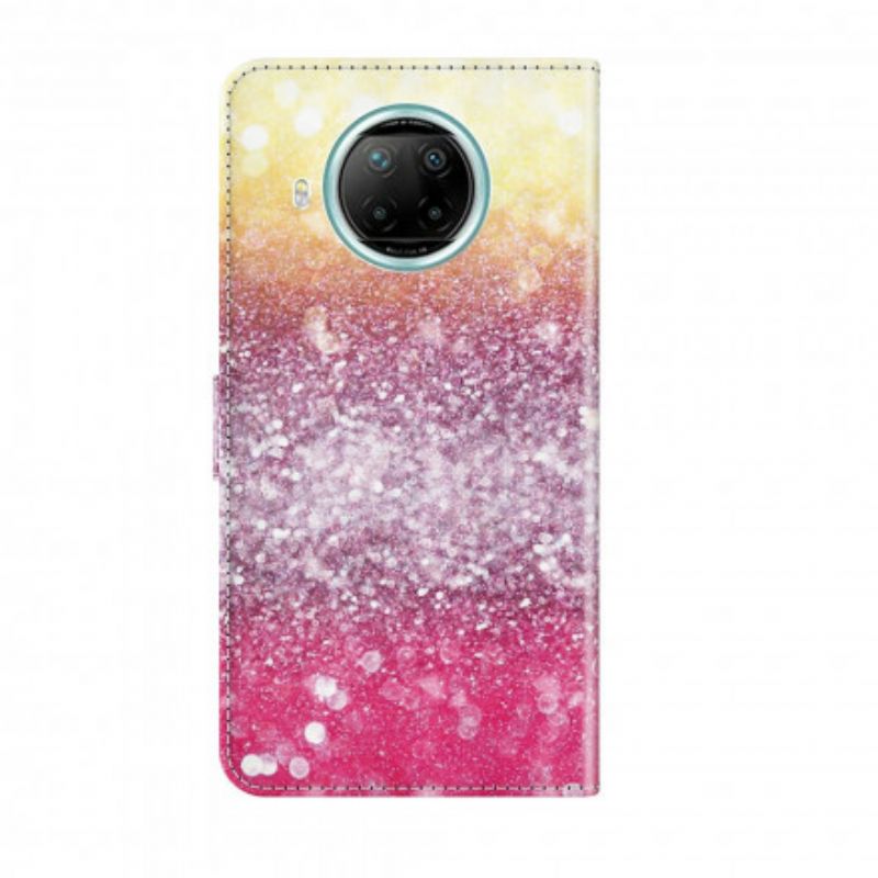 Flip Cover Xiaomi Mi 10T Lite / Redmi Note 9 Pro 5G Light Spot Magenta Glitter