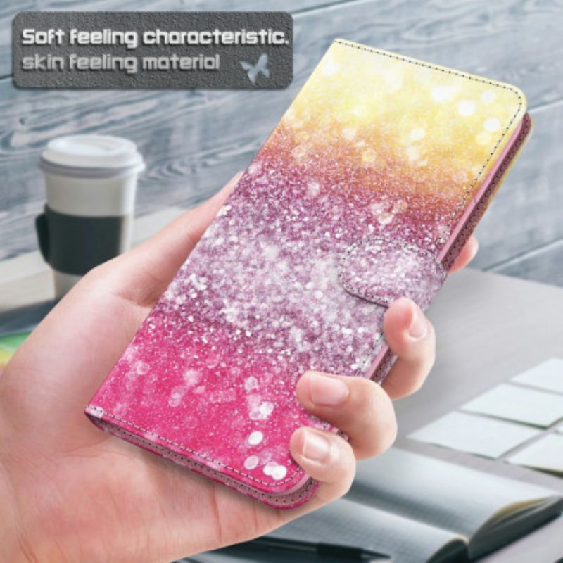 Flip Cover Xiaomi Mi 10T Lite / Redmi Note 9 Pro 5G Light Spot Magenta Glitter