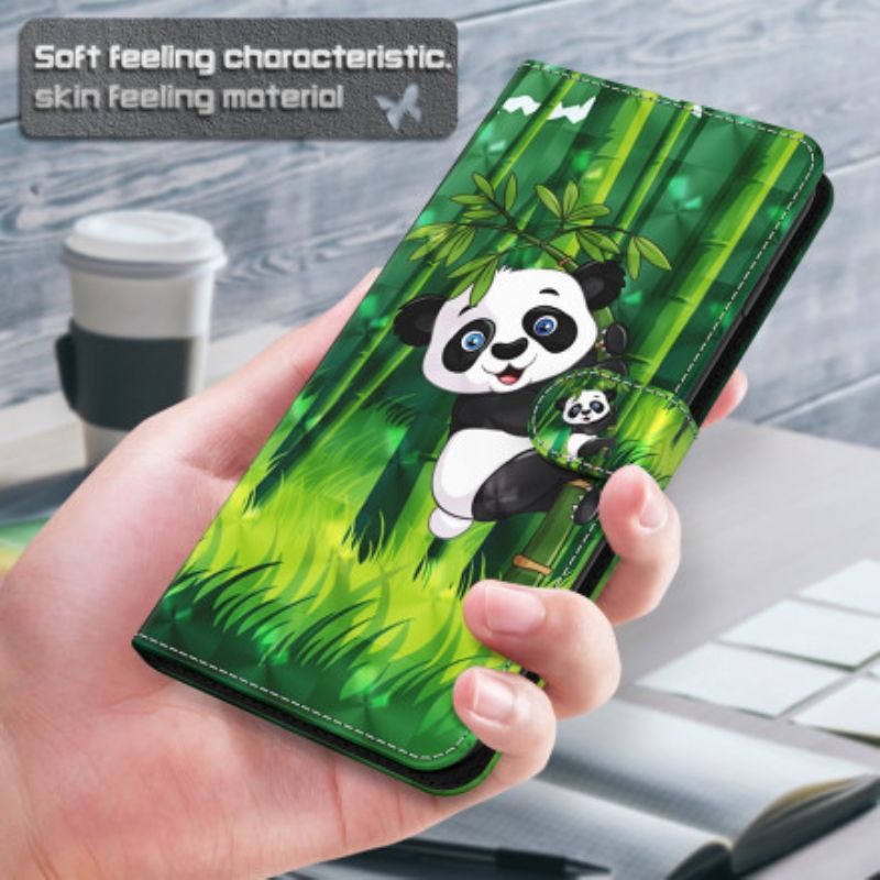 Flip Cover Xiaomi Mi 10T Lite / Redmi Note 9 Pro 5G Light Spot Panda Og Bambus