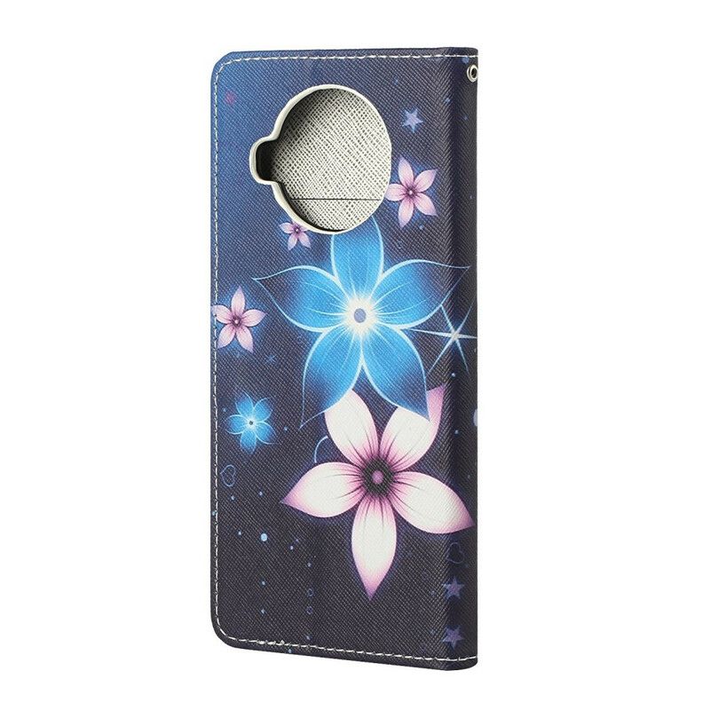 Flip Cover Xiaomi Mi 10T Lite / Redmi Note 9 Pro 5G Med Snor Lunar Strap Blomster