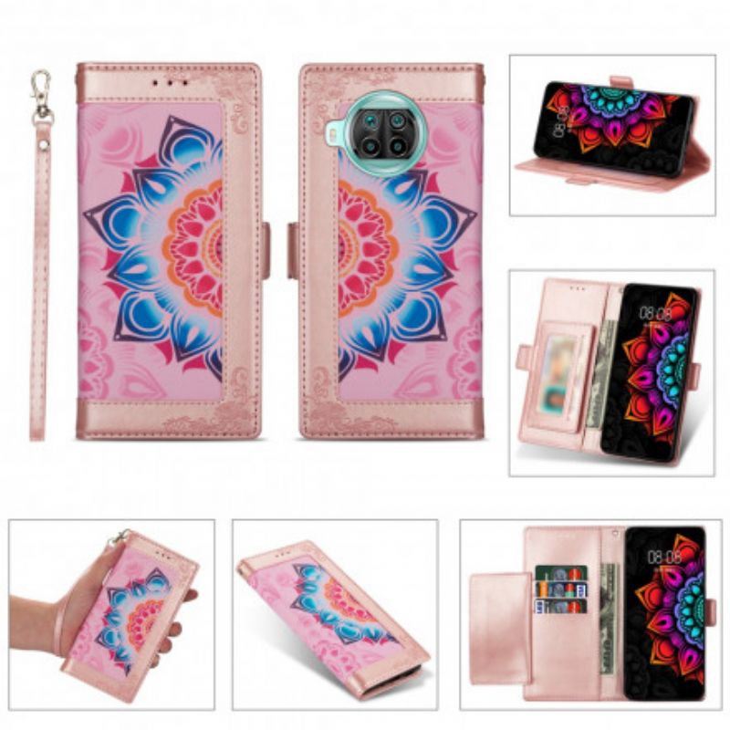 Flip Cover Xiaomi Mi 10T Lite / Redmi Note 9 Pro 5G Med Snor Strop Mandala