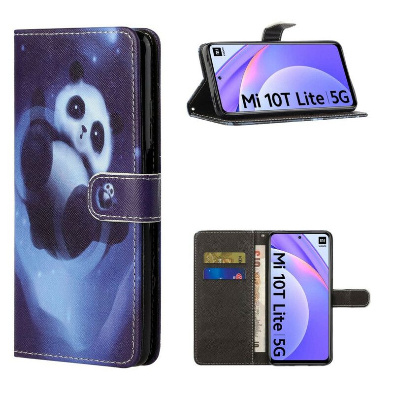 Flip Cover Xiaomi Mi 10T Lite / Redmi Note 9 Pro 5G Med Snor Thong Space Panda