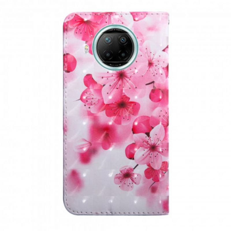 Flip Cover Xiaomi Mi 10T Lite / Redmi Note 9 Pro 5G Pink Blomster