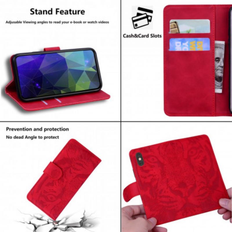 Flip Cover Xiaomi Mi 10T Lite / Redmi Note 9 Pro 5G Tigeransigt