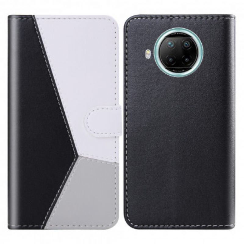 Flip Cover Xiaomi Mi 10T Lite / Redmi Note 9 Pro 5G Tricolor Lædereffekt