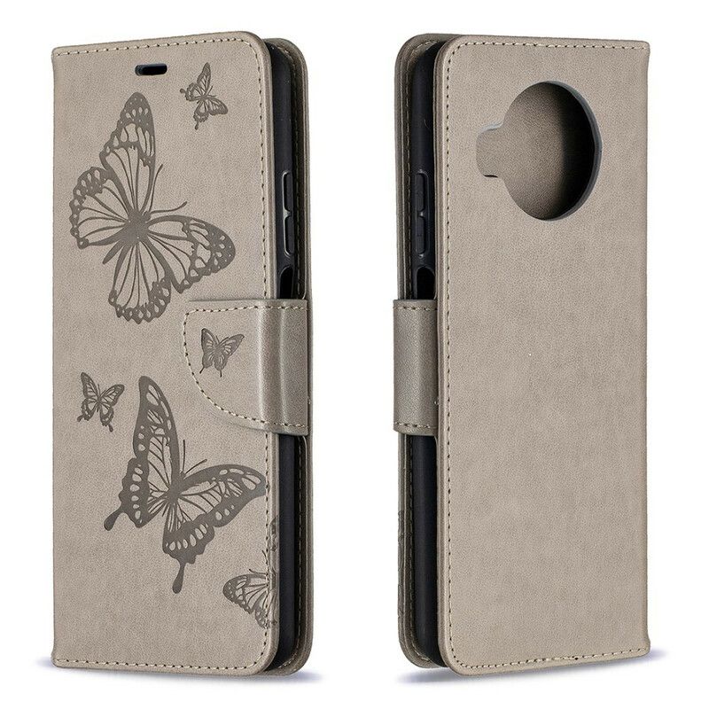 Flip Cover Xiaomi Mi 10T Lite / Redmi Note 9 Pro 5G Trykte Sommerfugle