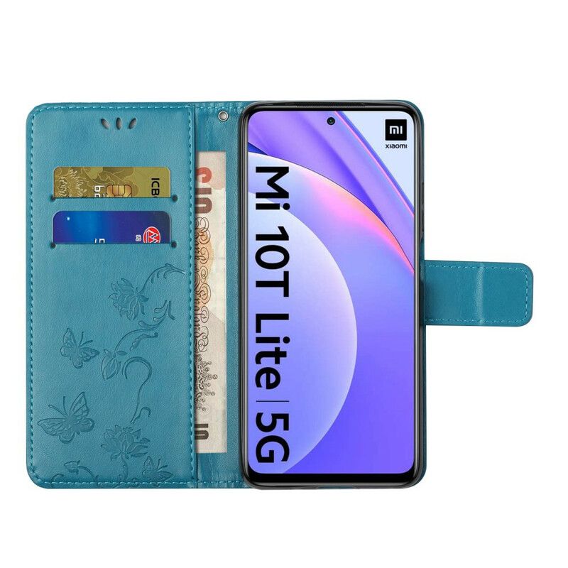 Læder Cover Xiaomi Mi 10T Lite / Redmi Note 9 Pro 5G Asiatiske Sommerfugle