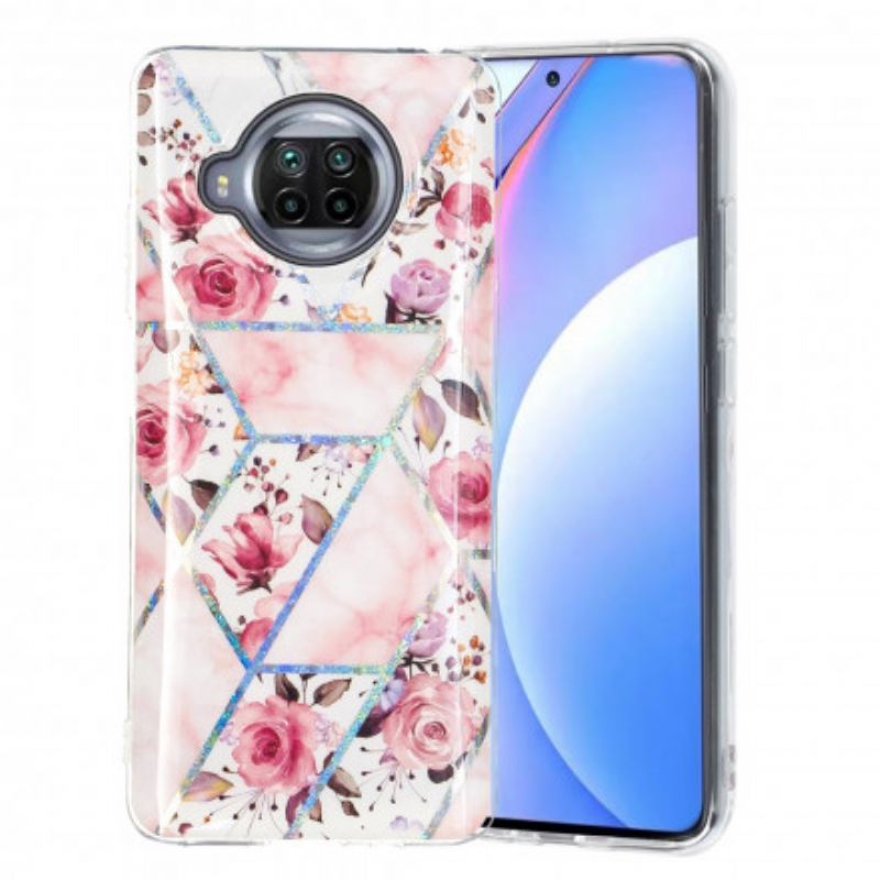 Mobilcover Xiaomi Mi 10T Lite / Redmi Note 9 Pro 5G Marmorerede Blomster