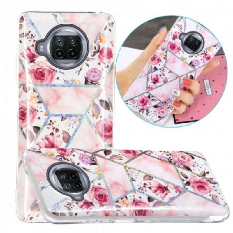 Mobilcover Xiaomi Mi 10T Lite / Redmi Note 9 Pro 5G Marmorerede Blomster