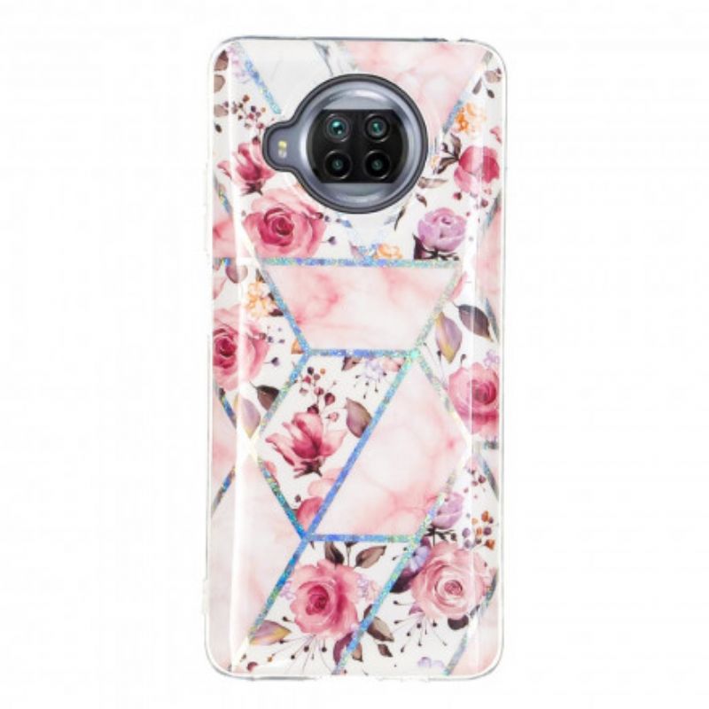 Mobilcover Xiaomi Mi 10T Lite / Redmi Note 9 Pro 5G Marmorerede Blomster