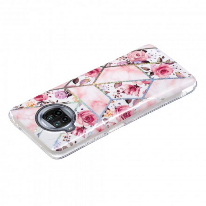 Mobilcover Xiaomi Mi 10T Lite / Redmi Note 9 Pro 5G Marmorerede Blomster