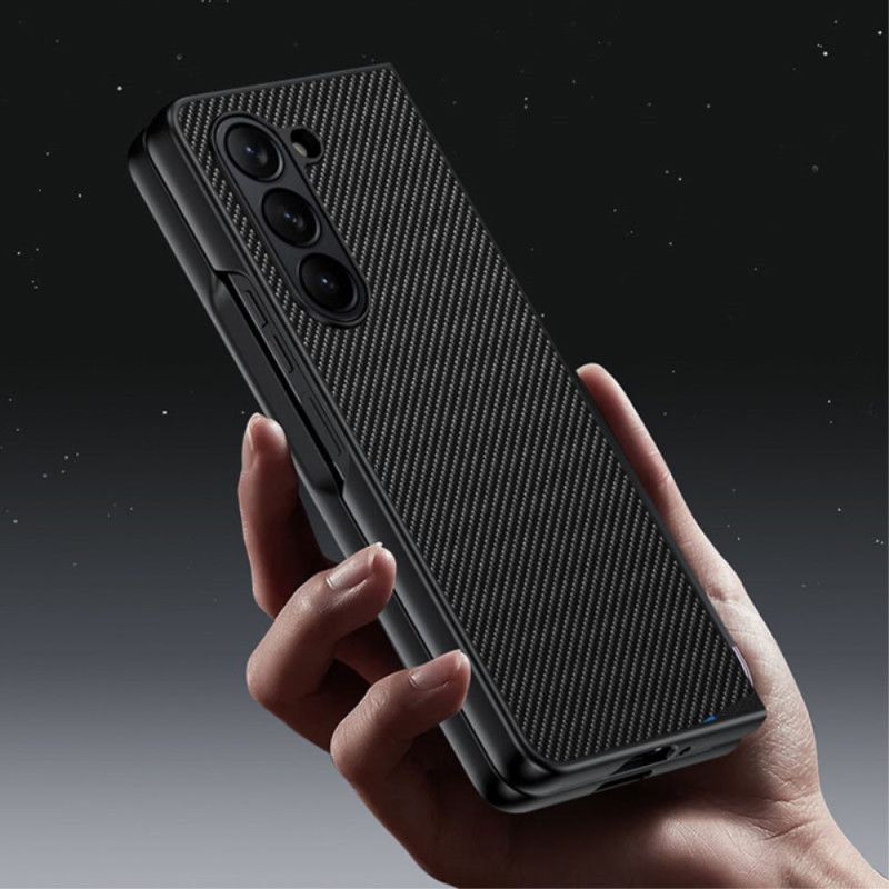 Cover Samsung Galaxy Z Fold 5 Carbon Fiber Og Microfiber Line