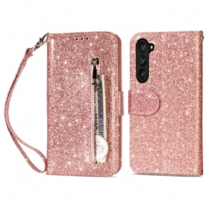 Flip Cover Samsung Galaxy Z Fold 5 Glitterpung Med Rem