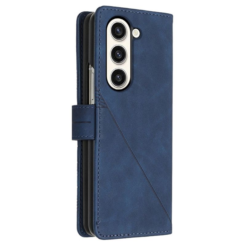 Flip Cover Samsung Galaxy Z Fold 5 Trekantmønster