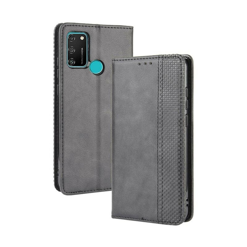 Cover Honor 9A Flip Cover Stylet Vintage Lædereffekt