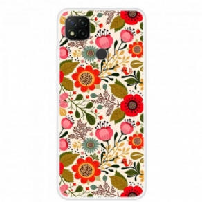 Cover Xiaomi Redmi 9C Blomstertapet