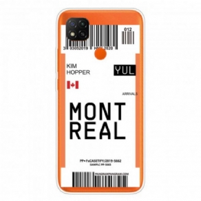 Cover Xiaomi Redmi 9C Boardingkort Til Montreal