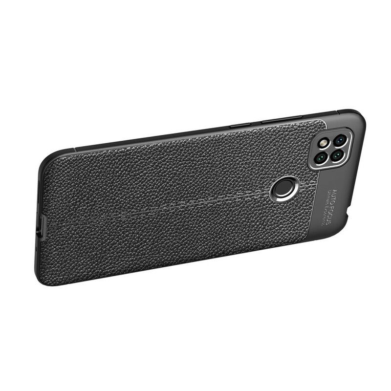 Cover Xiaomi Redmi 9C Dobbelt Linje Litchi Lædereffekt