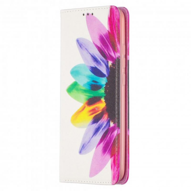 Cover Xiaomi Redmi 9C Flip Cover Akvarelblomst