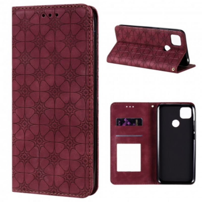 Cover Xiaomi Redmi 9C Flip Cover Barokke Blomster