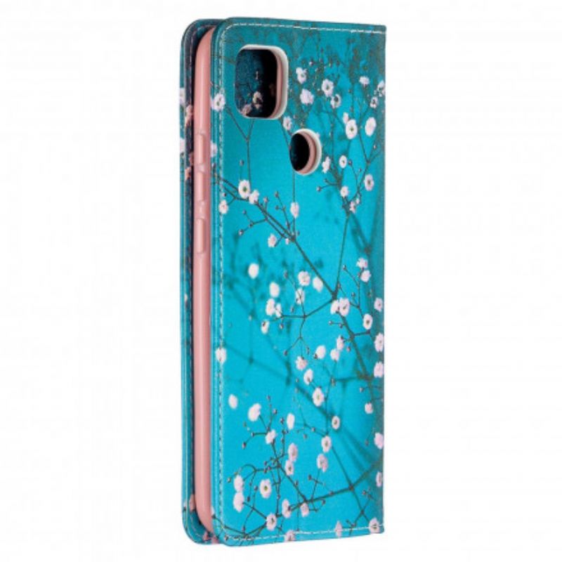 Cover Xiaomi Redmi 9C Flip Cover Blomstrende Grene