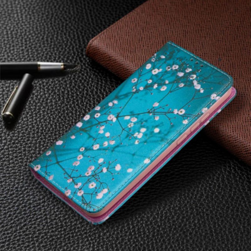 Cover Xiaomi Redmi 9C Flip Cover Blomstrende Grene