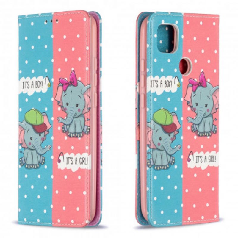 Cover Xiaomi Redmi 9C Flip Cover Elefanter