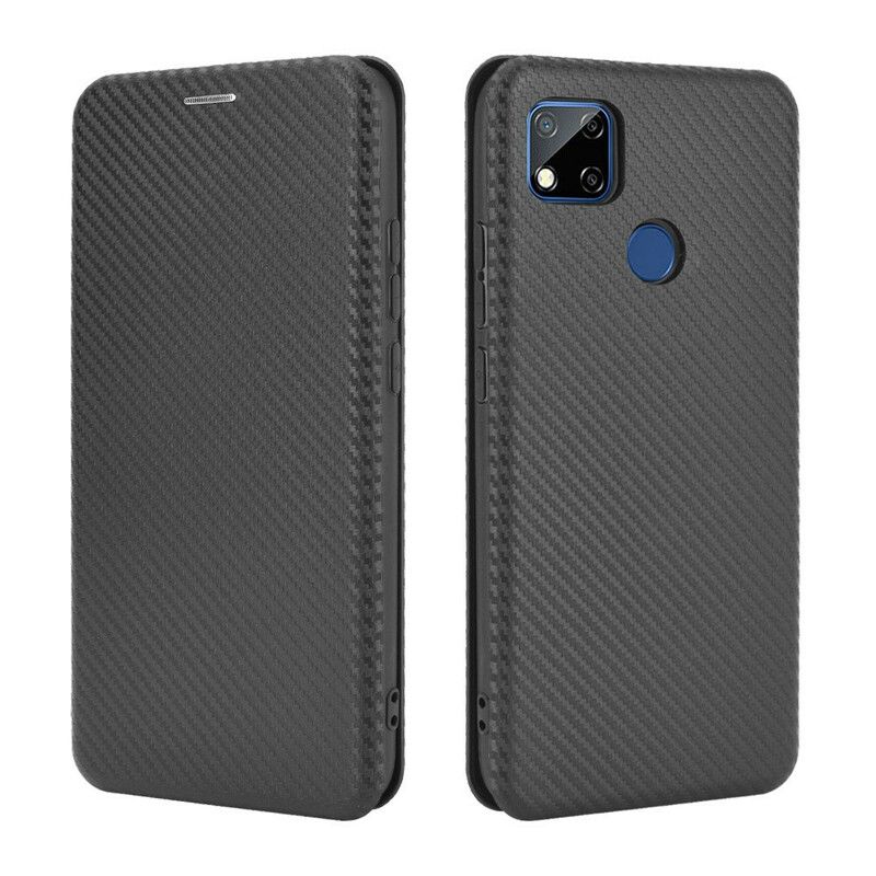 Cover Xiaomi Redmi 9C Flip Cover Farvet Carbon Silikone