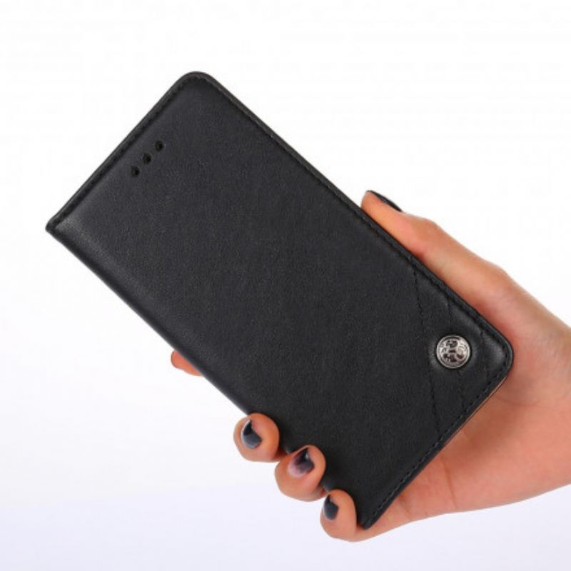 Cover Xiaomi Redmi 9C Flip Cover Nittelæderstil