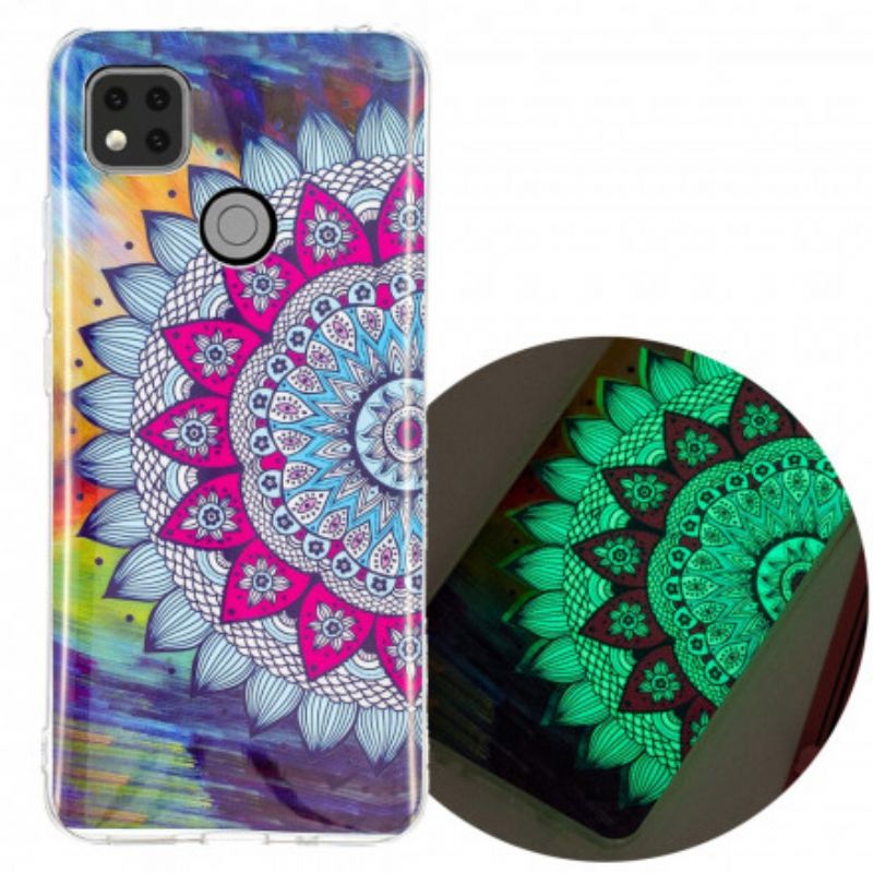 Cover Xiaomi Redmi 9C Fluorescerende Farverig Mandala