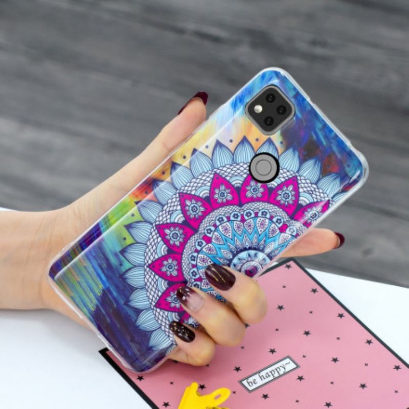 Cover Xiaomi Redmi 9C Fluorescerende Farverig Mandala