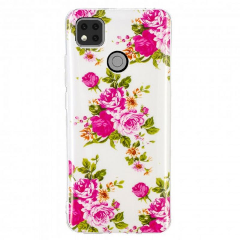 Cover Xiaomi Redmi 9C Fluorescerende Frihedsblomster