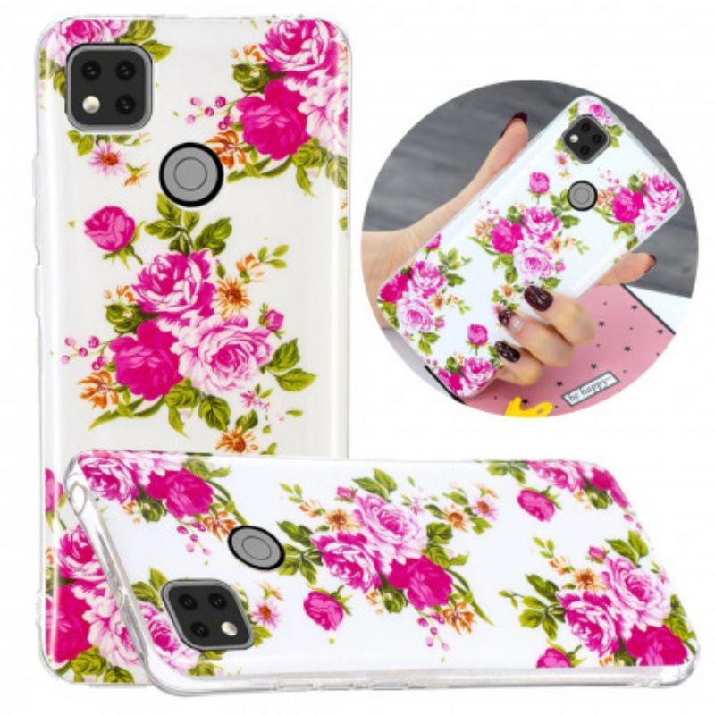 Cover Xiaomi Redmi 9C Fluorescerende Frihedsblomster