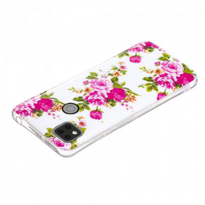 Cover Xiaomi Redmi 9C Fluorescerende Frihedsblomster