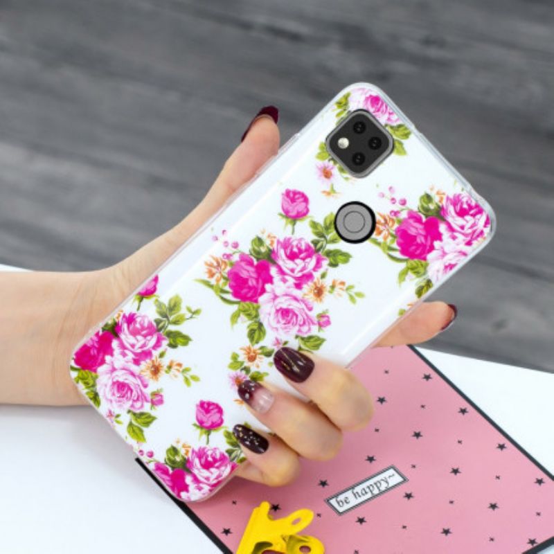 Cover Xiaomi Redmi 9C Fluorescerende Frihedsblomster