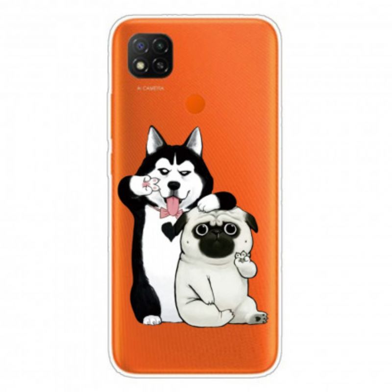 Cover Xiaomi Redmi 9C Sjove Hunde