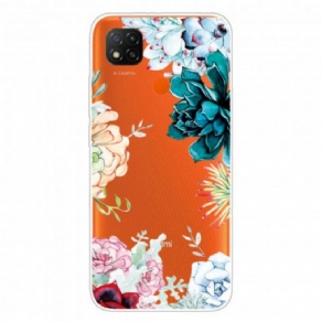 Cover Xiaomi Redmi 9C Sømløse Akvarelblomster