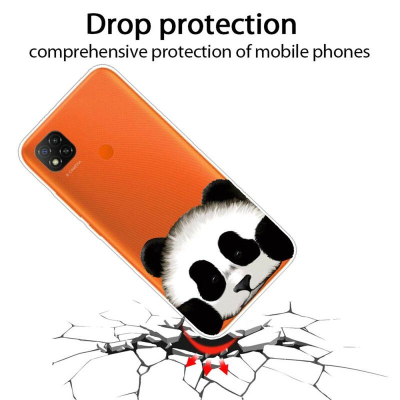 Cover Xiaomi Redmi 9C Transparent Panda